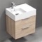 Modern Bathroom Vanity, Small, Floating, 24